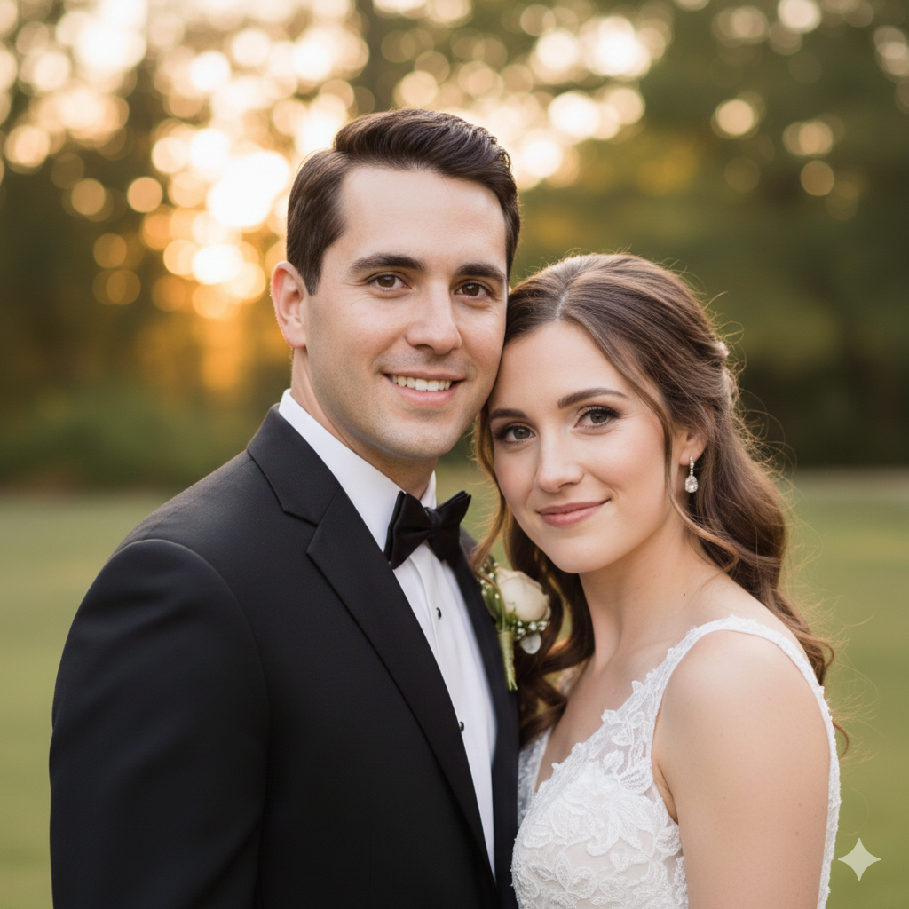 Sofía y Mateo en su boda